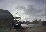 Johan Christian Dahl Frederiksholms Canal in Copenhagen with Christian IV's Brewery oil painting on canvas
